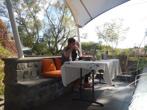 Unser Platz um zu Frühstücken